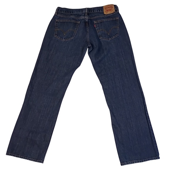 Levis 559 Relaxed Straight Jeans Mens 36x34 Dark Wash Blue Denim fits 36x32 - Picture 3 of 16